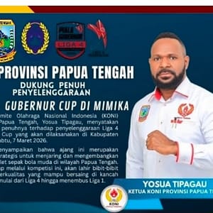 Youa Tipagau, Ketua Koni Papua Tengah
